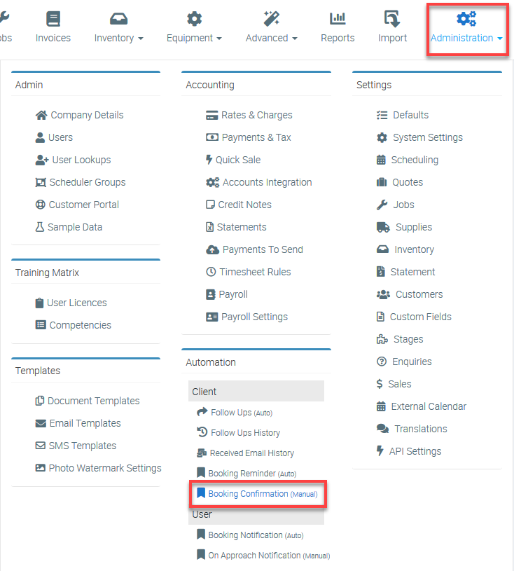 Booking Confirmation (Manual) - Ascora Support - Ascora Support